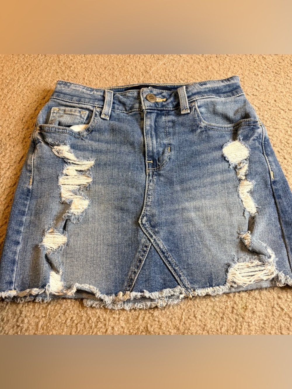 Hollister high-rise skirt vintage stretch distressed